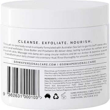 Soma All-in-One Exfoliating Body Scrub Amber & Jasmine 390g