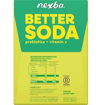 Nexba Better Soda Yuzu Lime Cans 330mL x 4 pack