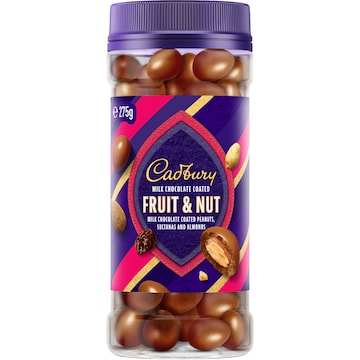 Cadbury Milk Chocolate Covered Fruit & Nut 275g