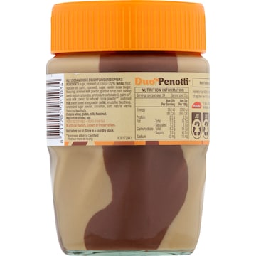 Uno Penotti Milk Choc & Cookie Dough Spread 370g