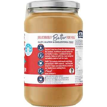 Mayver's Protein Fibre+ Smooth Peanut Butter 375g