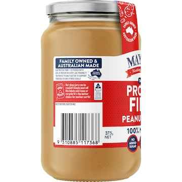 Mayver's Protein Fibre+ Smooth Peanut Butter 375g