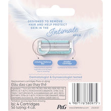 Gillette Venus Intimate Razor Blades 4 pack