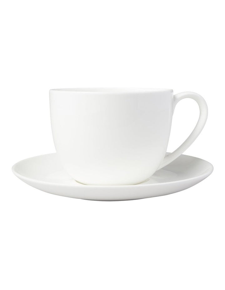 Cashmere Tea Cup & Saucer 230ml in White