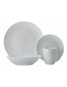 Cashmere Resort Coupe Dinner Set 16 Piece in White