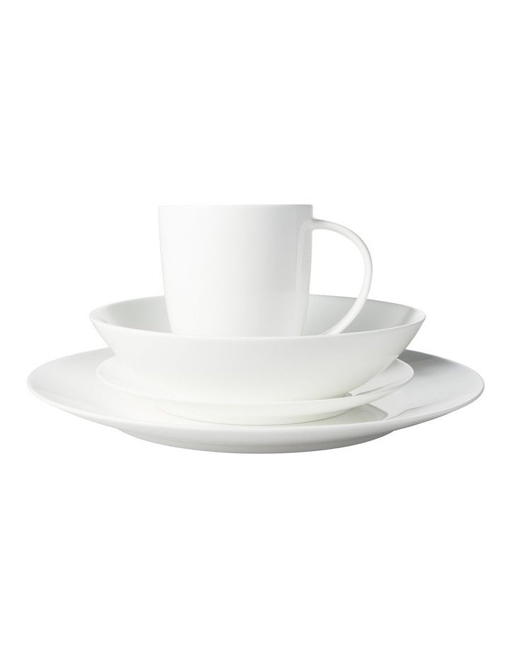 Cashmere Resort Coupe Dinner Set 16 Piece in White