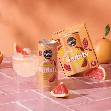 Remedy Sodaly Grapefruit Prebiotic Soft Drink Cans 250mL x 4 pack