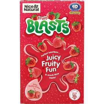 Nice & Natural Fruit Blasts Gummies Strawberry 5 pack
