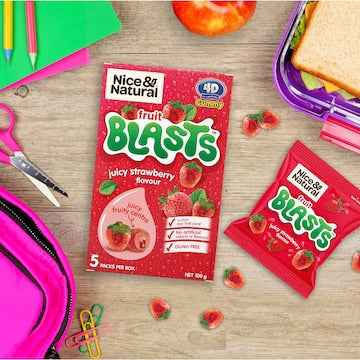 Nice & Natural Fruit Blasts Gummies Strawberry 5 pack
