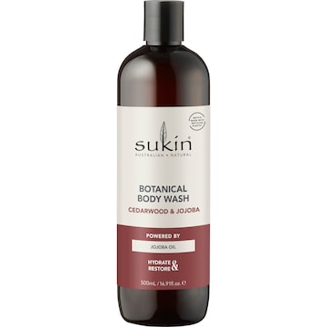 Sukin Botanical Body Wash Cedarwood & Jojoba 500mL