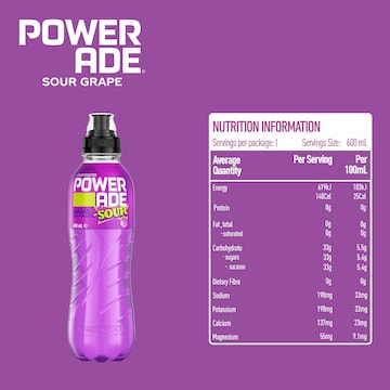 Powerade Sour Grape Sports Drink 600mL