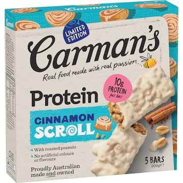 Carman's Protein Bar Cinnamon Scroll 5 pack