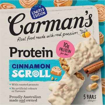 Carman's Protein Bar Cinnamon Scroll 5 pack