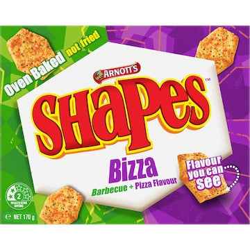 Arnott's Bizza Shapes Crackers 170g