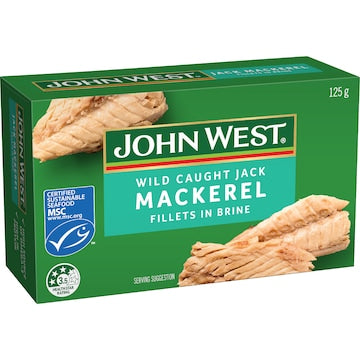 John West Jack Mackerel Fillets In Brine 125g
