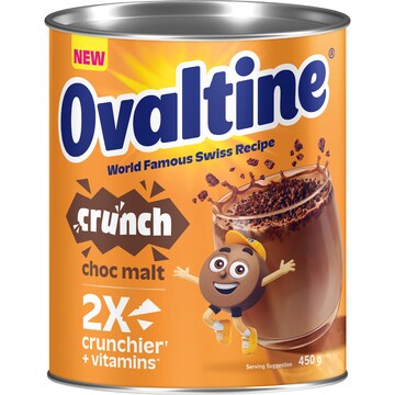 Ovaltine Crunch Choc Malt 450g