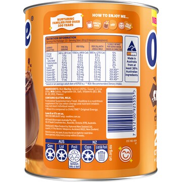Ovaltine Crunch Choc Malt 450g