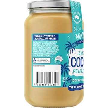 Mayver's Smooth Coconut Peanut Butter 375g