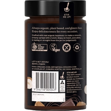 Pana Organic Smooth Hazelnut Chocolate Spread 400g