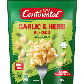 Continental Garlic & Herb Alfredo Pasta & Sauce 145g