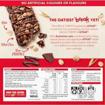 Uncle Tobys KitKat Inspired Muesli Bars 5 pack