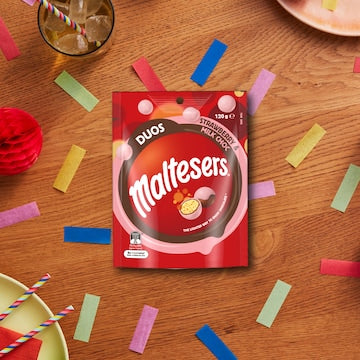 Maltesers Duos Strawberry & Milk Choc Share Bag 120g