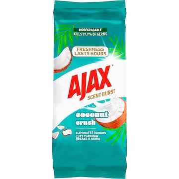 Ajax Scent Burst Cleaning Wipes Coconut Crush 90 pack
