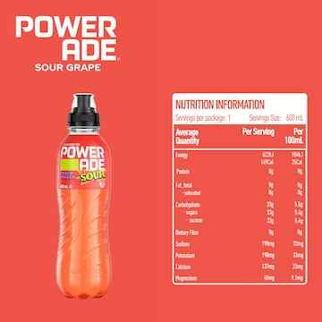 Powerade Sour Peach Sports Drink 600mL