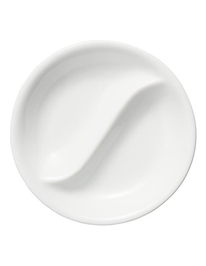 White Basics Round Divide Sauce Dish 10cm in White