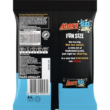Mars Bar Slice With Rice Crispsies Fun Size Bars 180g 12 pack