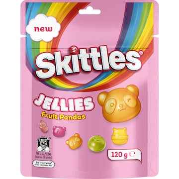 Skittles Jellies Fruit Pandas Lollies 120g