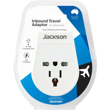 Jackson Inbound Travel Adapter with USB-A UK & USA Slim
