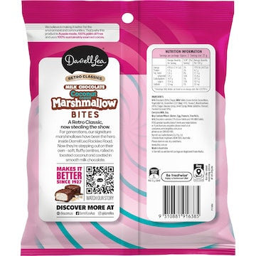 Darrell Lea Coconut Marshmallow Bites Milk Chocolate 120g