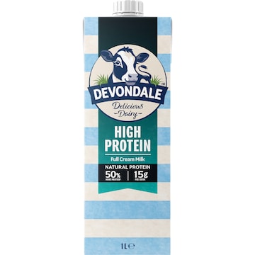 Devondale High Protein Full Cream Long Life Milk 1L