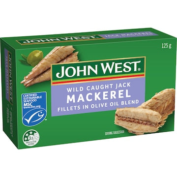 John West Jack Mackerel Fillets Olive Oil 125g