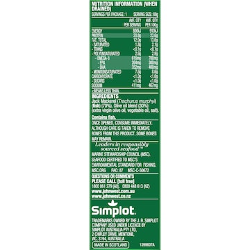 John West Jack Mackerel Fillets Olive Oil 125g