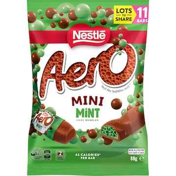 Aero Mini Mint Choc Bars 88g 11 pack