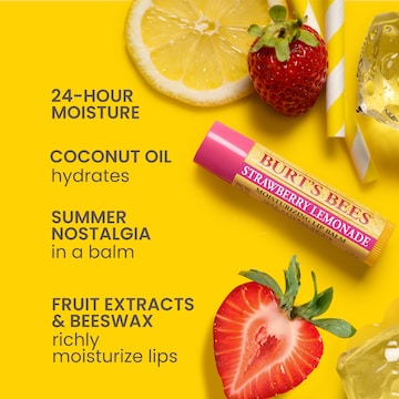 Burt's Bees Moisturising Lip Balm Strawberry Lemonade 4.25g