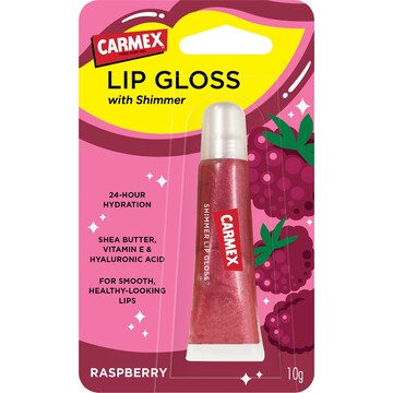Carmex Lip Gloss With Shimmer Raspberry 10g