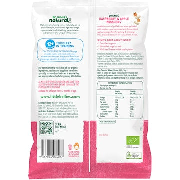 Little Bellies Nibblers Raspberry & Apple 12m+ 20g
