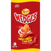 Thins Wedges Potato Chips Sweet Chilli & Sour Cream 120g