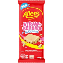 Allen's Strawberries & Cream White Choc Block 170g