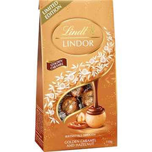 Lindt Lindor Golden Caramel Hazelnut Chocolate Pouch 110g