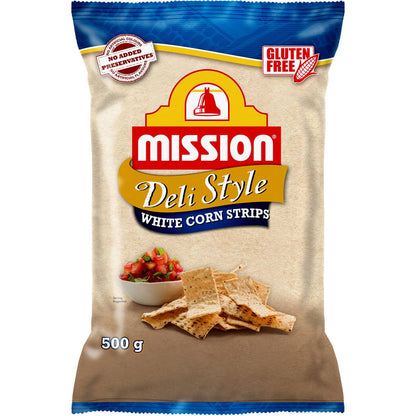 Mission White Strip Corn Chips 500g