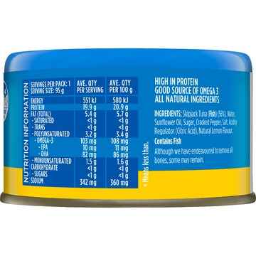 Safcol Wild Caught Tuna Lemon Pepper 95g