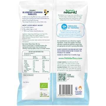 Little Bellies Nibblers Blueberry & Banana 12m+ 20g