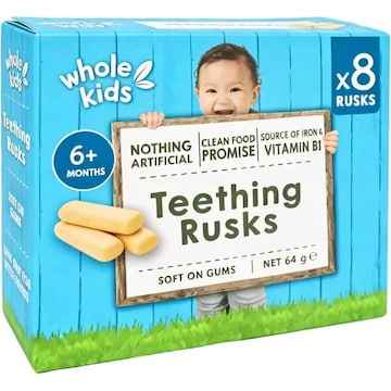 Whole Kids Teething Rusk 6m+ 8 pack