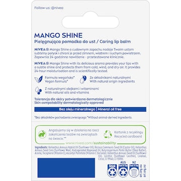 Nivea 24h Moisture Lip Balm Mango Shine 4.8g