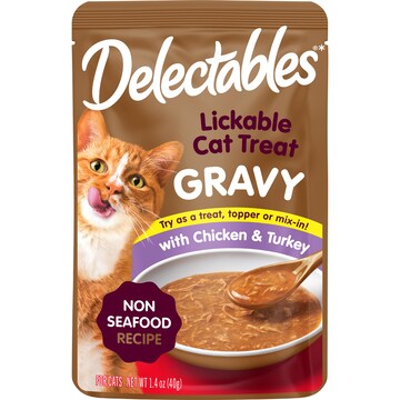 Delectables Lickable Cat Treat Gravy With Chicken & Turkey 40g