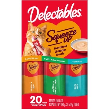 Delectables Squeeze Up Lickable Cat Treats Variety 14g x 20 pack